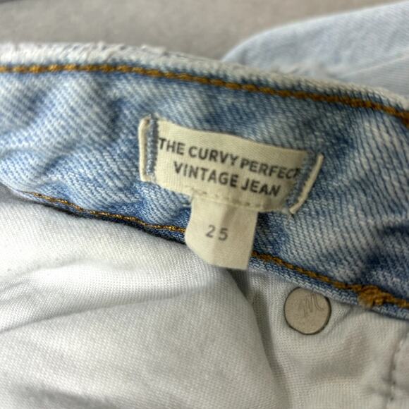 Madewell Women High Rise Weekend Curvy Perfect Vintage Jean Light Wash Denim 25 - Picture 6 of 6